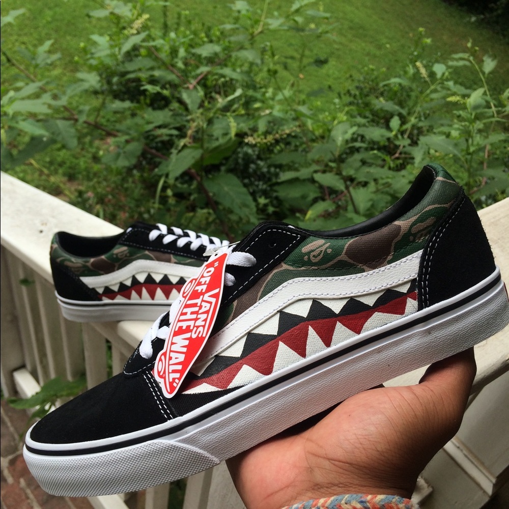 Customs Bape Camo Vans